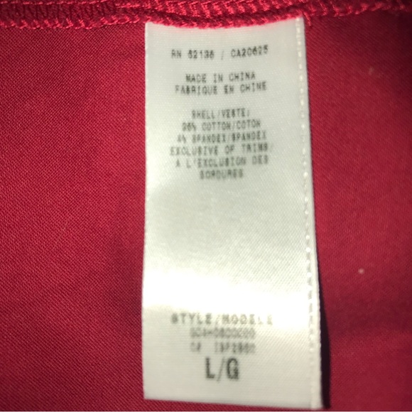 2 for $25 Guess Red Short Sleeve Blouse Large - Picture 7 of 10